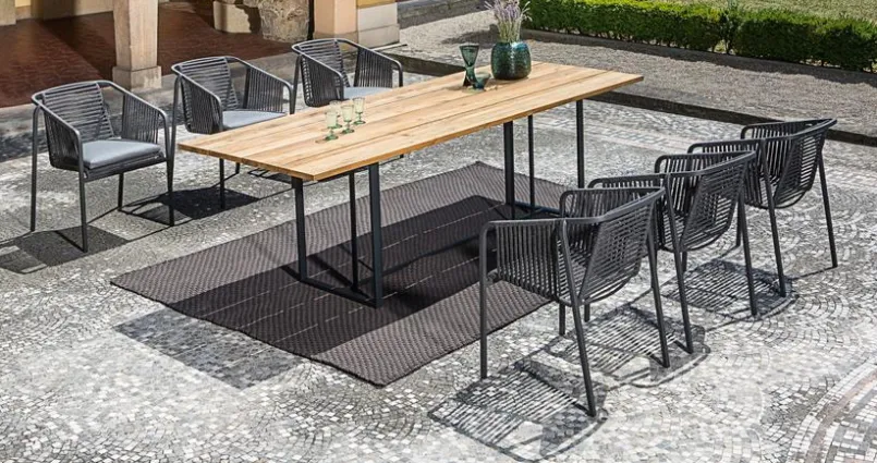 Gartentische|fischer möbel Gartentisch Suite Dining 260 x 95 cm Anthrazit