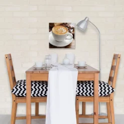 EUROART Bilder Ohne Rahmen|Bilder Nach Themen-Glasbild 30 x 30 cm Cappuccino I Braun