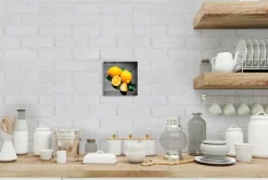 Bilder Ohne Rahmen|Bilder Nach Themen|EUROART Glasbild 20 x 20 cm Fresh lemon Gelb