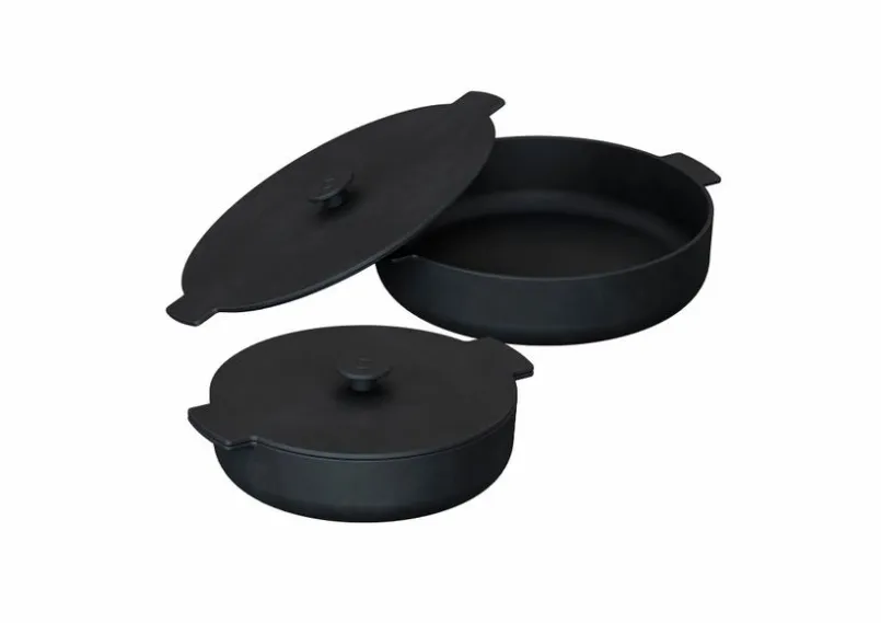 Grillzubehör|OFYR Grill-Auflaufset Gusseisen Auflauf Set Schwarz