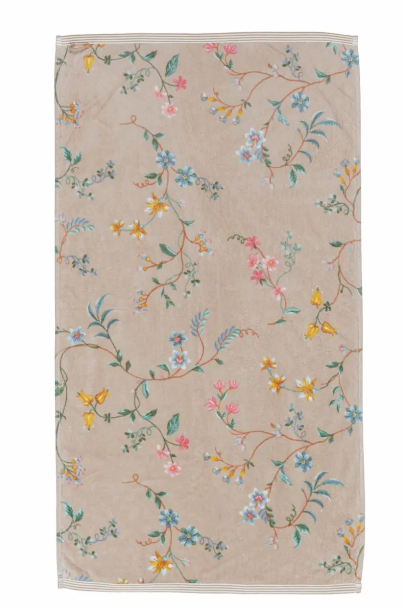 Hand- & Duschtücher|Hand- & Duschtücher|PIP Studio Handtuch Les Fleurs 55 x 100 cm Khaki