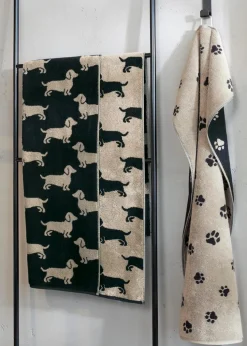 CaWö Hand- & Duschtücher-Handtuch Paws 50 x 100 cm Schwarz