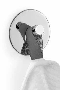 Badzubehör|Zack Handtuchhaken Peco Silber