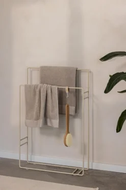 Metallbude Badzubehör-Handtuchständer Delaya Cashew