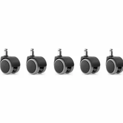 NowyStyl Kinderschreibtischstühle|Kinderschreibtischstühle-Hartbodenrollen 5er Set Schwarz