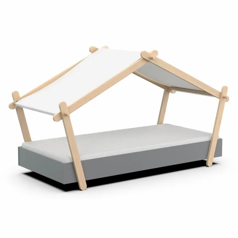 demeyere Kinderbetten|Kinderbetten-Hausbett Lodge 90 x 200 cm Grau