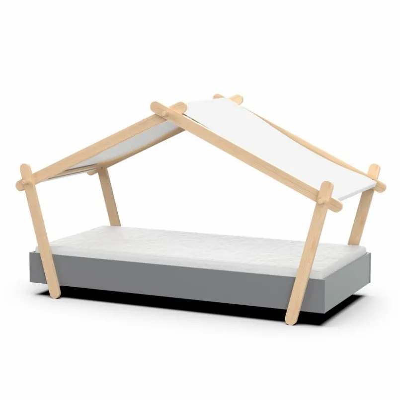 demeyere Kinderbetten|Kinderbetten-Hausbett Lodge 90 x 200 cm Grau