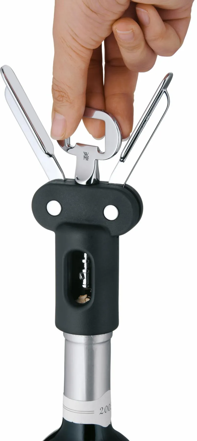 WMF Bar- & Weinzubehör-Hebelkorkenzieher Clever & More 20 cm Schwarz