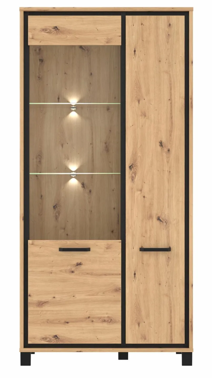 FORTE Kommoden-Highboard Farida Eiche Artisan