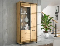 FORTE Kommoden-Highboard Farida Eiche Artisan