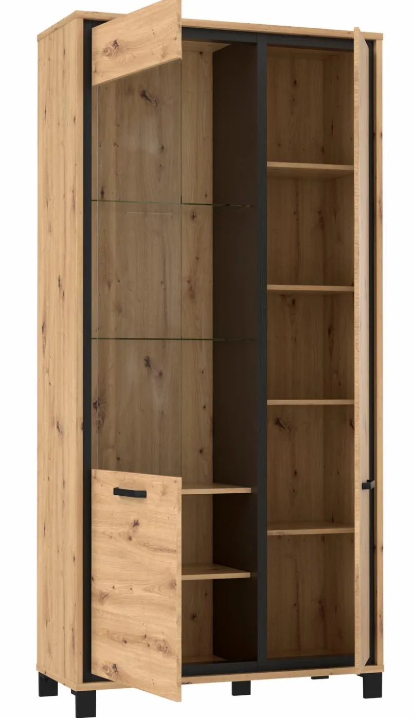 FORTE Kommoden-Highboard Farida Eiche Artisan