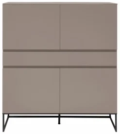 Kommoden|Wohnconcept Highboard Saposa Basalt