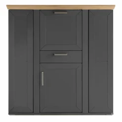 set one by Musterring Kommoden-Highboard York Graphit / Eiche