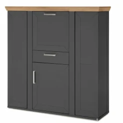 set one by Musterring Kommoden-Highboard York Graphit / Eiche