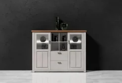 Kommoden|decodom Highboard Amrum Weiß