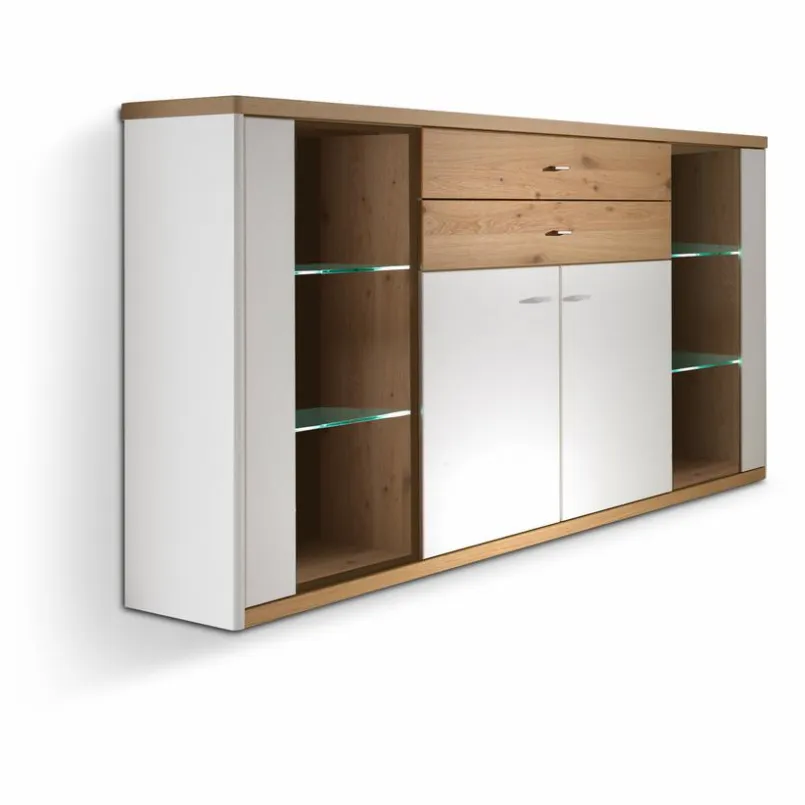 Wehrsdorfer Kommoden|Kommoden-Highboard Andorra Weiß