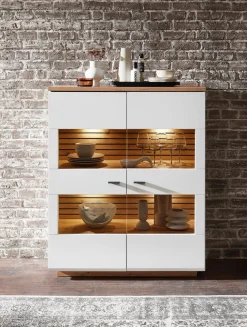 Kommoden|Wohnconcept Highboard Duron Weiß