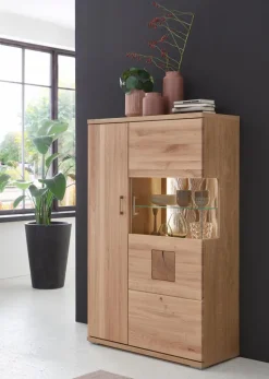 Kommoden|Kommoden|IDEAL Wohnen Highboard Kansas Alteiche