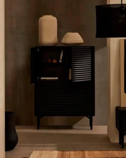 Kave Home Kommoden-Highboard Lenon Schwarz