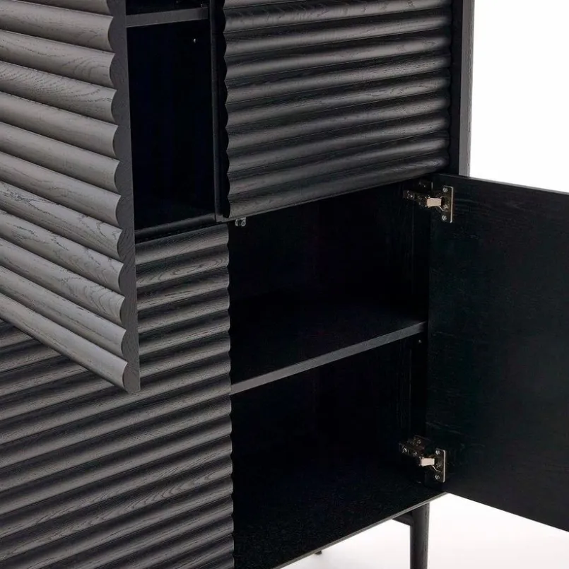 Kave Home Kommoden-Highboard Lenon Schwarz