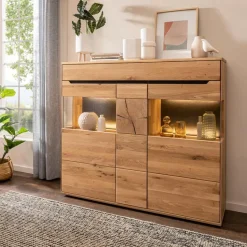 CASEDO Kommoden|Kommoden-Highboard Melilla Wildeiche geölt