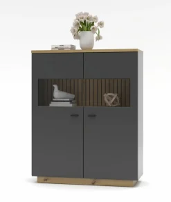 Wohnconcept Kommoden-Highboard Paola Graphit