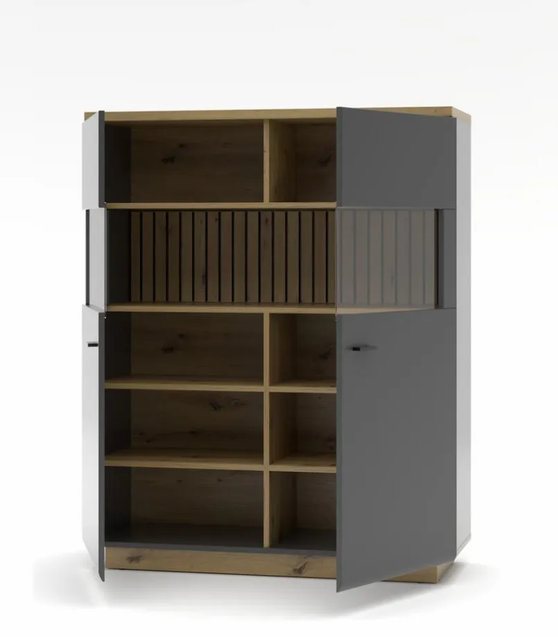 Wohnconcept Kommoden-Highboard Paola Graphit