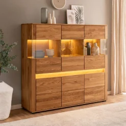 Kommoden|Kommoden-Highboard Porto Eiche Natur