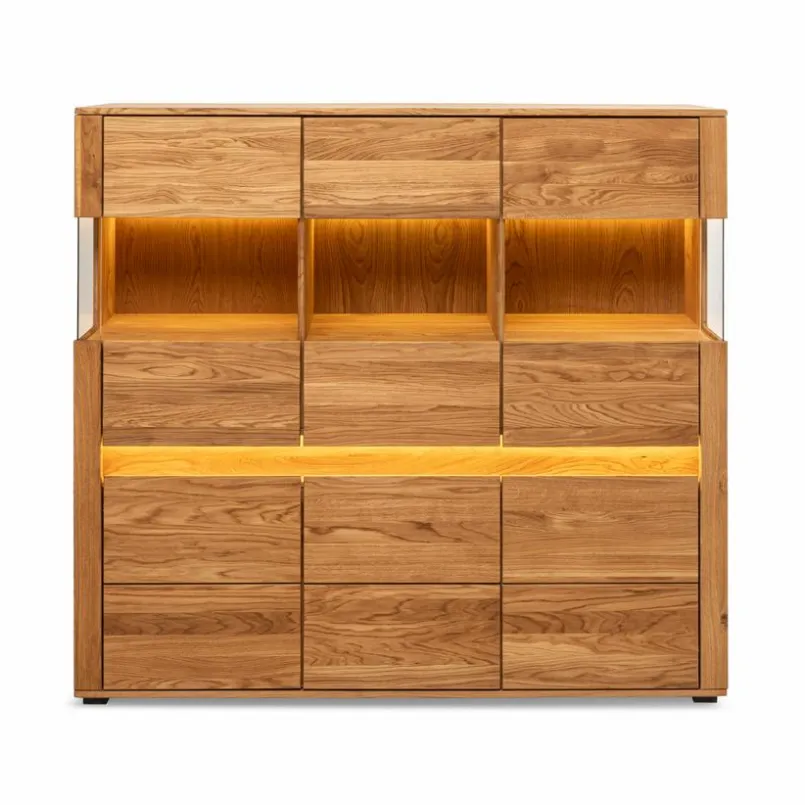 Kommoden|Kommoden-Highboard Porto Eiche Natur