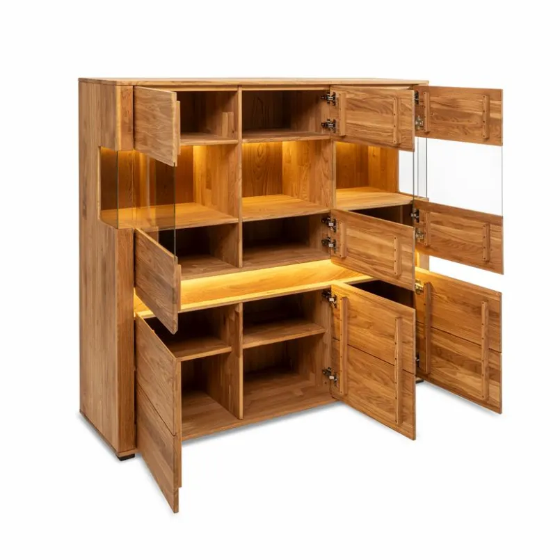 Kommoden|Kommoden-Highboard Porto Eiche Natur