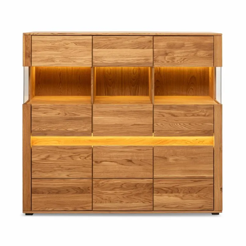 Kommoden|Kommoden-Highboard Porto Eiche Natur