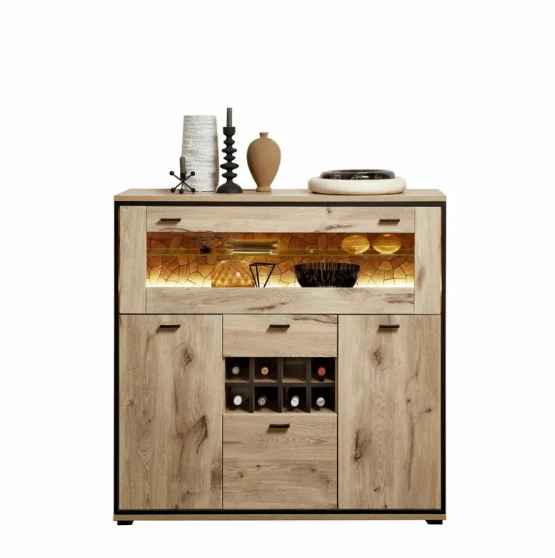 Kommoden|Kommoden|Wohnconcept Highboard Ruben Eiche