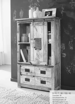Kommoden|Kommoden|G+K Highboard Ruston Antik