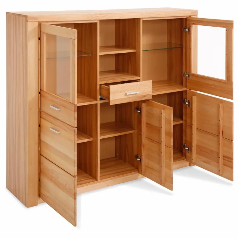 Kommoden|Kommoden|Elfo Highboard Tabea Kernbuche