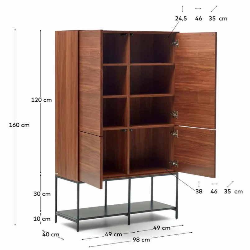 Kave Home Kommoden|Kommoden-Highboard Verdrana Nussbaum