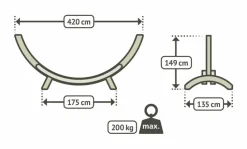 La Siesta Gestelle & Zubehör-Hängemattengestell Maera Kingsize Eukalyptus