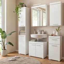 Badschränke|trendteam Hängeschrank Amanda Weiß
