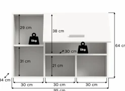 Stauraumelemente-Hängeschrank Lucca Weiß