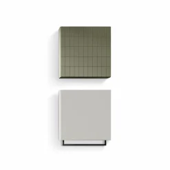Badschränke-Hängeschrank-Kombination Pixel 02 Grün / Grau