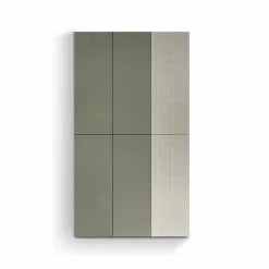 Badschränke| Hängeschrank-Kombination Pixel 04 Weiß / Grün
