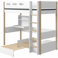 Flexa Kinderbetten|Kinderbetten-Hochbett Casa Nor 90 x 200 cm Weiß
