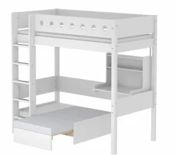 Flexa Kinderbetten|Kinderbetten-Hochbett White Casa 90 x 200 cm Weiß