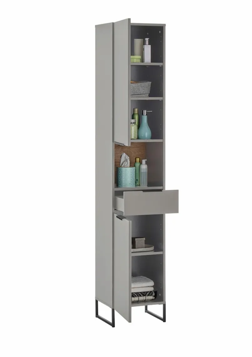 Badschränke| Hochschrank Denver Grau
