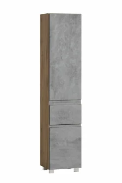 Badschränke|Held-Möbel Hochschrank Monza Eiche / Beton