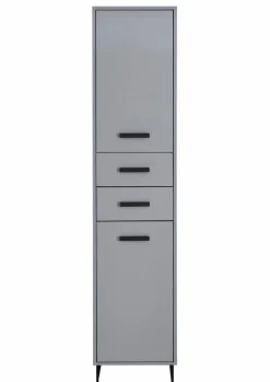 Badschränke-Hochschrank Tunis Grau