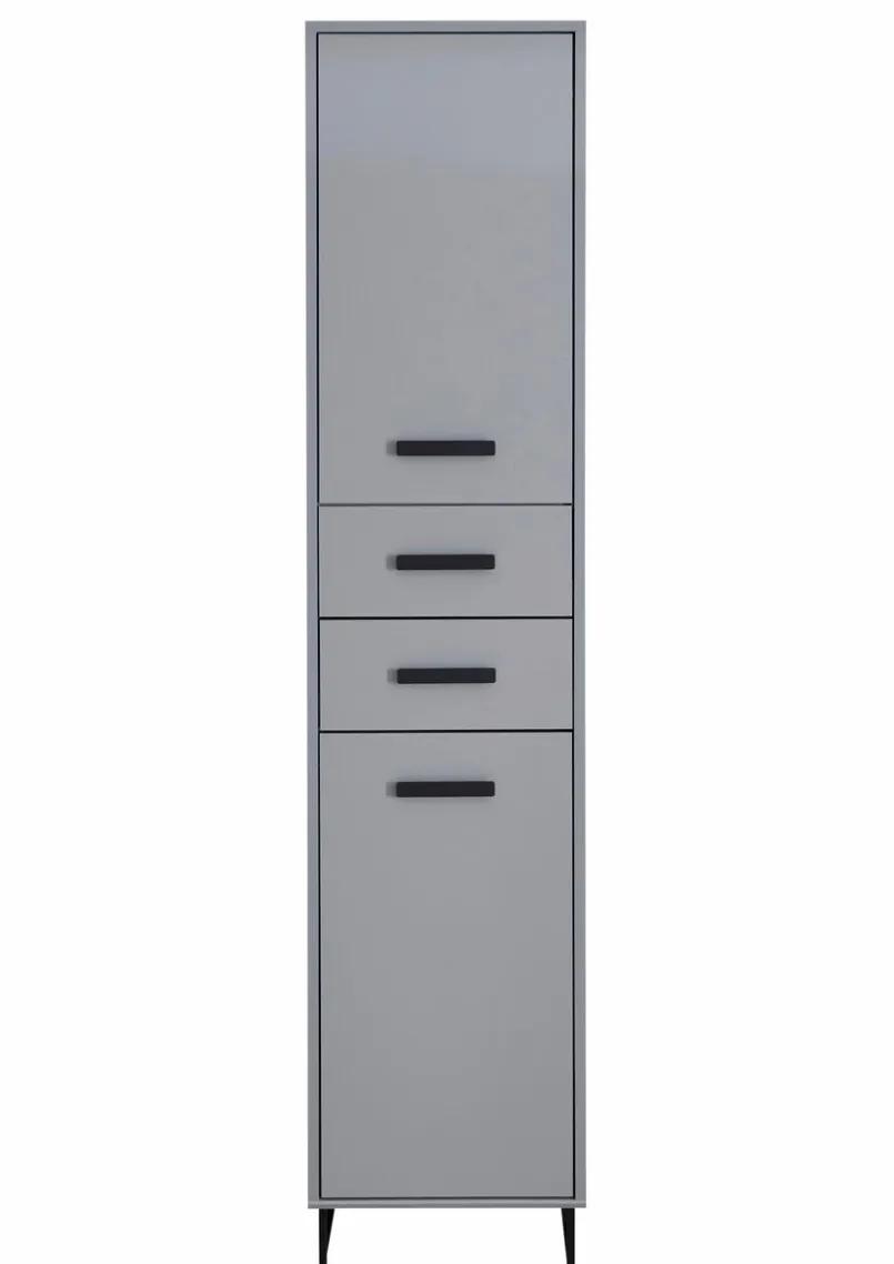 Badschränke-Hochschrank Tunis Grau