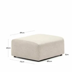 Hocker & Poufs|Kave Home Hocker, Abschlusselement Neom Beige