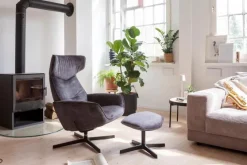 RAUM.FREUNDE Hocker & Poufs-Hocker Helge Dunkelgrau