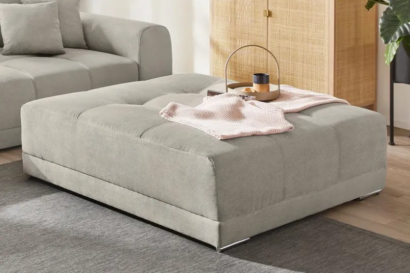 Hocker & Poufs| Hocker Moldau Mittelgrau