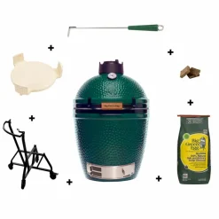 Holzkohlegrills|Big Green Egg Holzkohlegrill Set Medium Grün